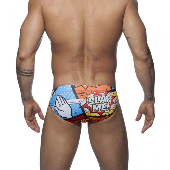 Men' s Padded Naughty Speedo Swim Briefs Pouch Enhancing WTF Swimwear Size L - Picture 3 of 10